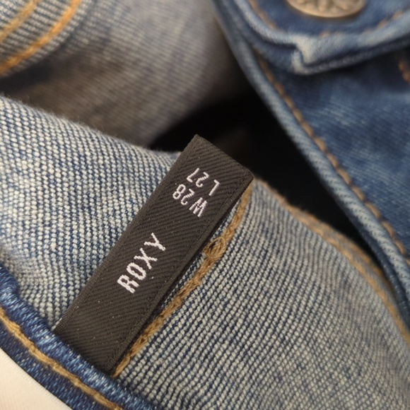 DRIFTWOOD Roxy blue Bahama mama high rise flared leg raw frayed hem jeans - Picture 11 of 12